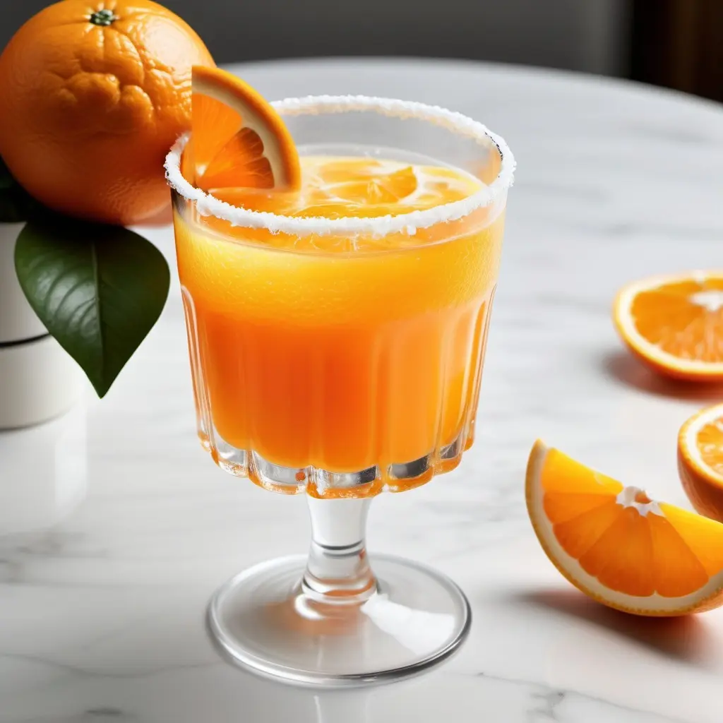 A glass filled with Nedick's Orange drink